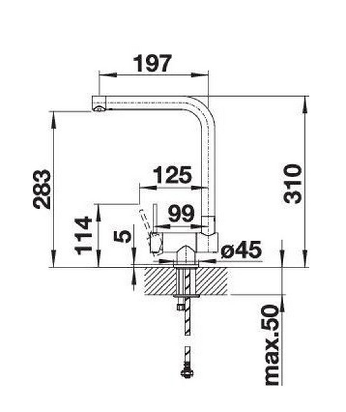 KÜCHENARMATUR 521546  - Chromfarben, Basics, Metall (12,3/31/23,2cm) - Blanco