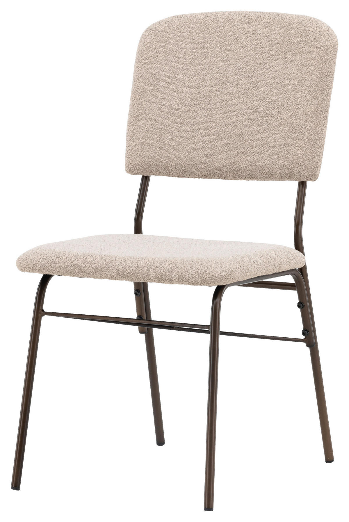 STOLSET 2 styck stål textilväv  - beige/brun, Design, metall/textil (48.5/94/56cm) - Livetastic