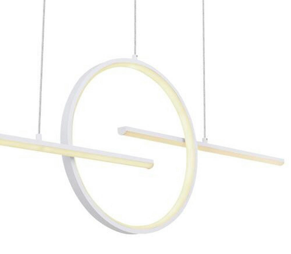 LED-HÄNGLAMPA 124/10,5/150 cm  - vit, Design, metall/plast (124/10,5/150cm) - Globo