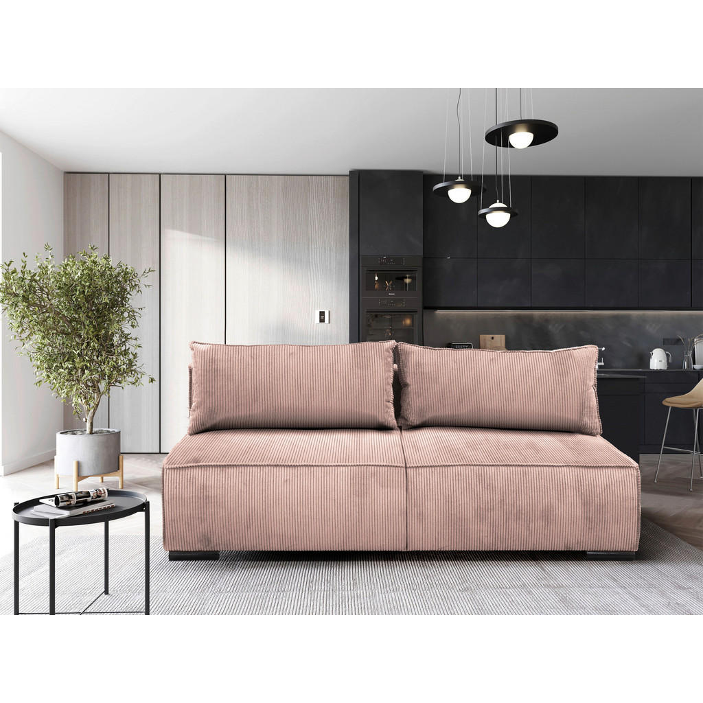 MID.YOU ROZKLADACIA POHOVKA, textil, ružová