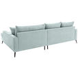 ECKSOFA  in Cord Blaugrau  280/173 cm  - Blaugrau/Schwarz, KONVENTIONELL, Textil/Metall (280/173cm) - Hom`in