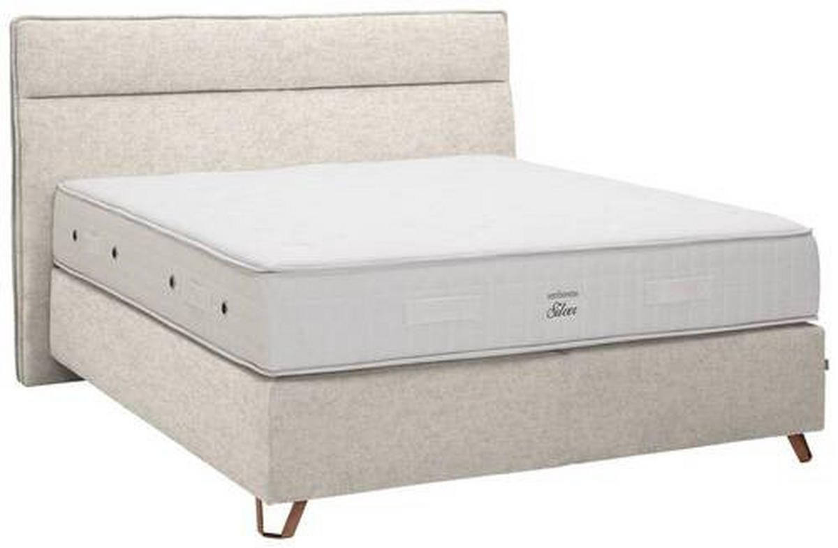 BOXSPRINGBETT 180/200 cm  in Beige  - Beige/Kupferfarben, KONVENTIONELL, Textil/Metall (180/200cm) - Ambiente