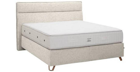 BOXSPRINGBETT 180/200 cm  in Beige  - Beige/Kupferfarben, KONVENTIONELL, Textil/Metall (180/200cm) - Ambiente