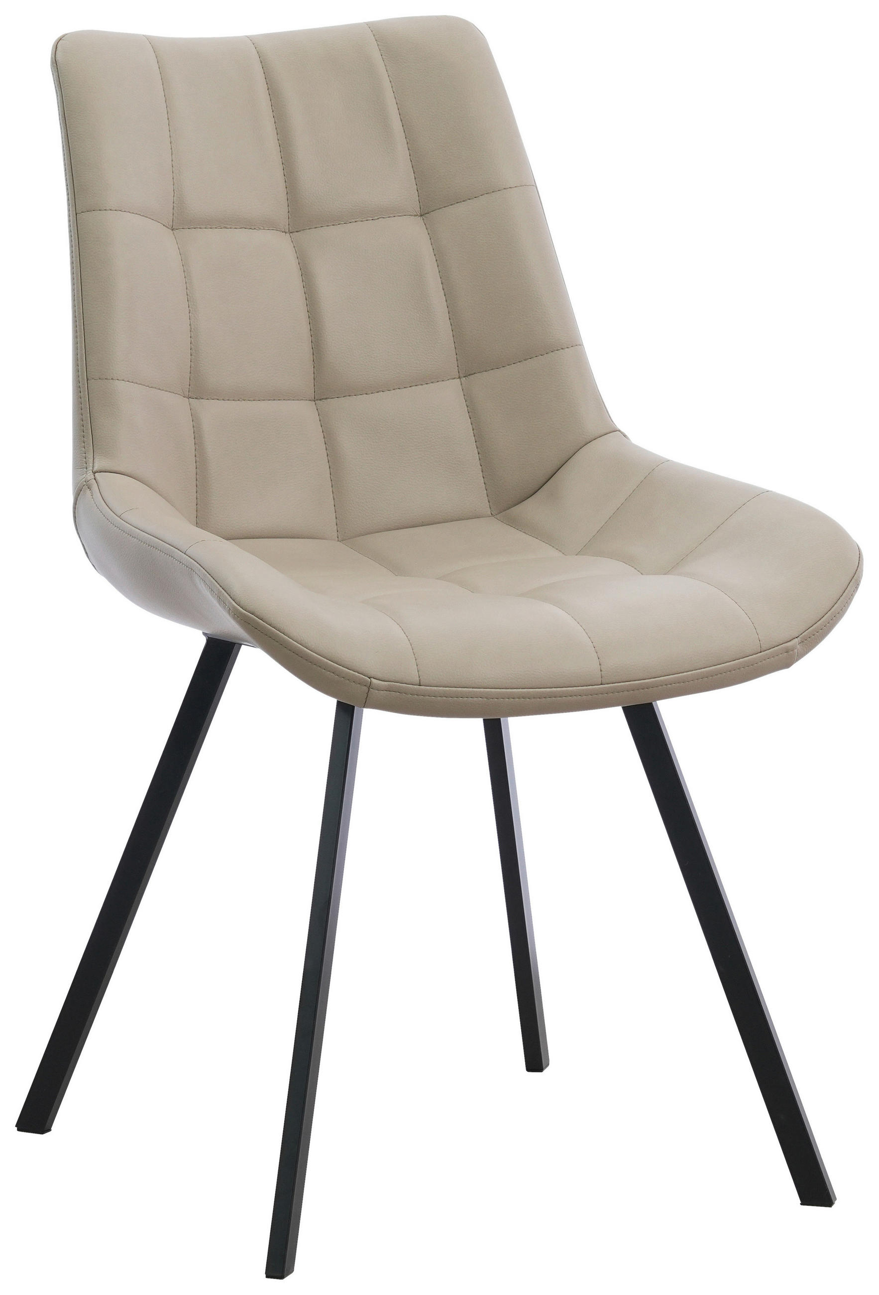 STUHL   Mikrofaser  Schwarz, Beige  - Beige/Schwarz, MODERN, Textil/Metall (54/86/62cm) - MID.YOU