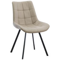 STUHL   Mikrofaser  Schwarz, Beige  - Beige/Schwarz, MODERN, Textil/Metall (54/86/62cm) - MID.YOU