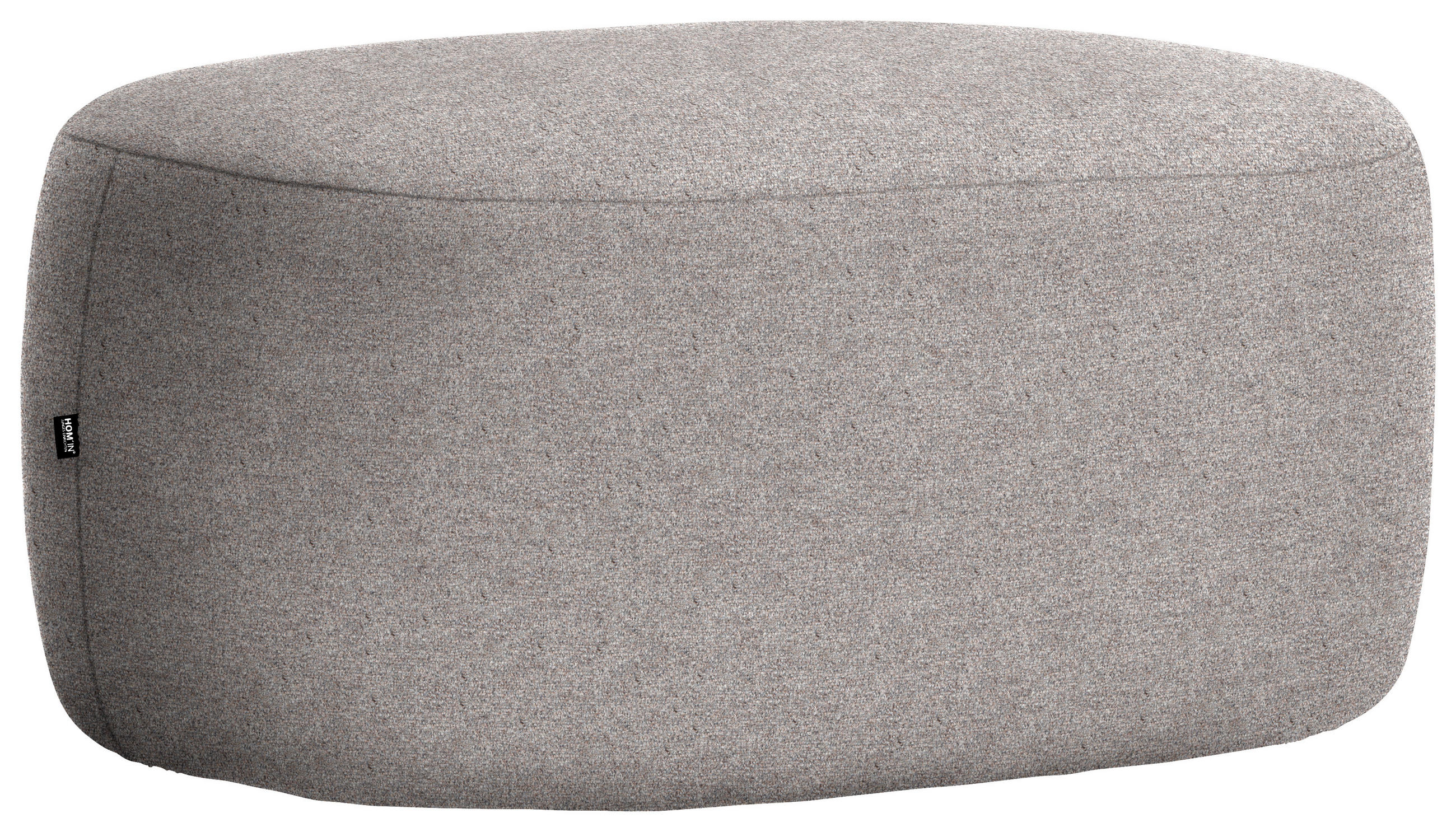 HOCKER in Textil Greige  - Greige/Schwarz, MODERN, Kunststoff/Textil (88/43/66cm) - Hom`in
