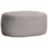 HOCKER in Textil Greige  - Greige/Schwarz, MODERN, Kunststoff/Textil (88/43/66cm) - Hom`in
