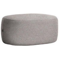 HOCKER in Textil Greige  - Greige/Schwarz, MODERN, Kunststoff/Textil (88/43/66cm) - Hom`in