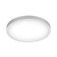 AUFBAULEUCHTE 40/3,5 cm   - Chromfarben/Weiß, Design, Kunststoff/Metall (40/3,5cm) - Globo