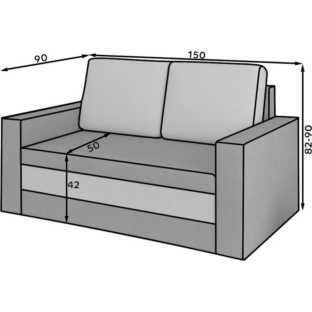 Thumbnail - Mid.you Schlafsofa, Grau, Textil, 2-Sitzer, 150x90x90 cm, Wohnzimmer, Sofas & Couches, Schlafsofas, Schlafsofas mit Bett...