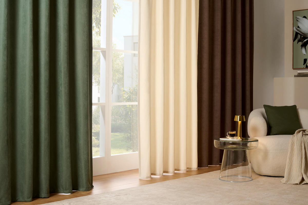 HOTOVÝ ZÁVĚS, neprůsvitné, 140/245 cm - šalvějově zelená, Konvenční, textil (140/245cm) - Esposa