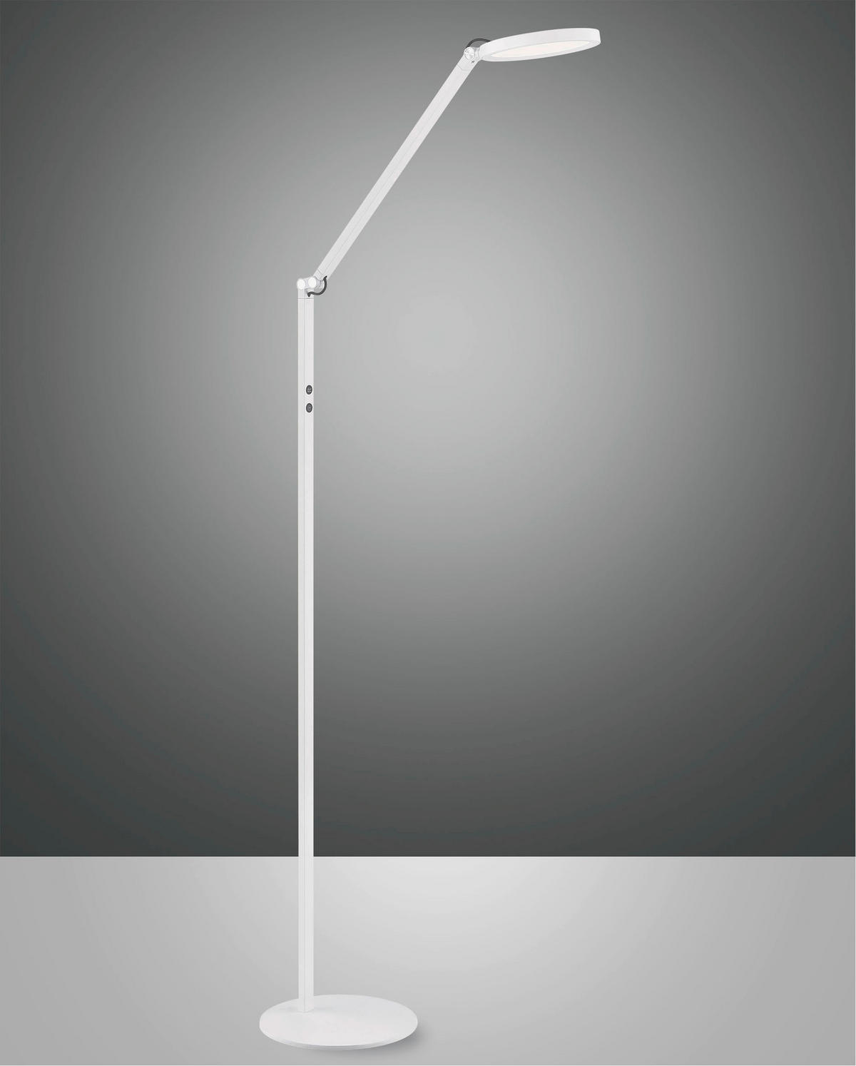 LED-STEHLEUCHTE 60/22/160 cm    - Weiß, Design, Kunststoff/Metall (60/22/160cm) - Fabas Luce