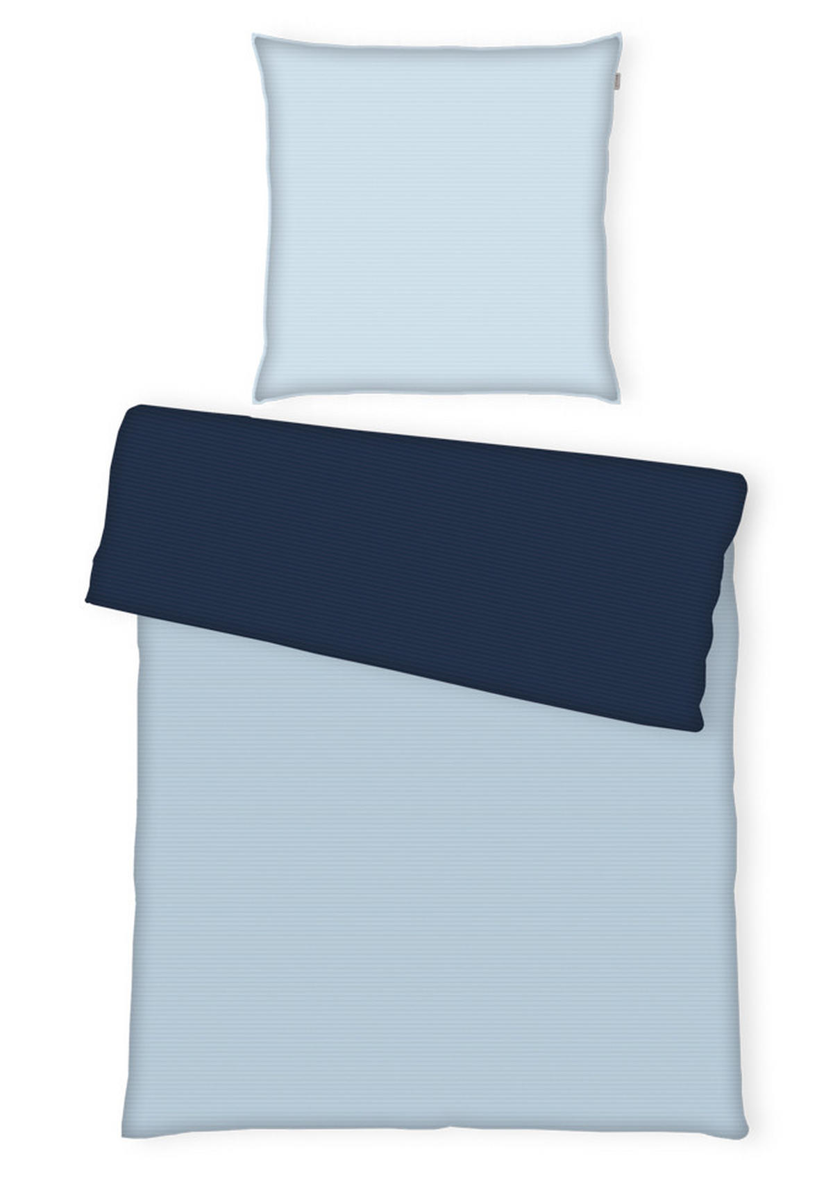 WENDEBETTWÄSCHE Satin 135/200 cm  - Dunkelblau/Hellblau, Basics, Textil (135/200cm) - Tom Tailor