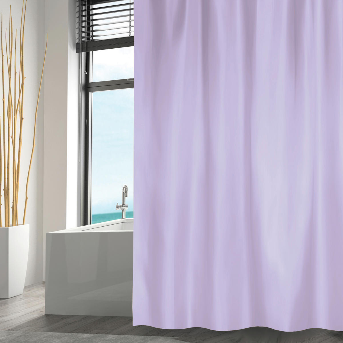 DUSCHVORHANG 180/200 cm  - Lila, Basics, Textil (180/200cm) - MSV