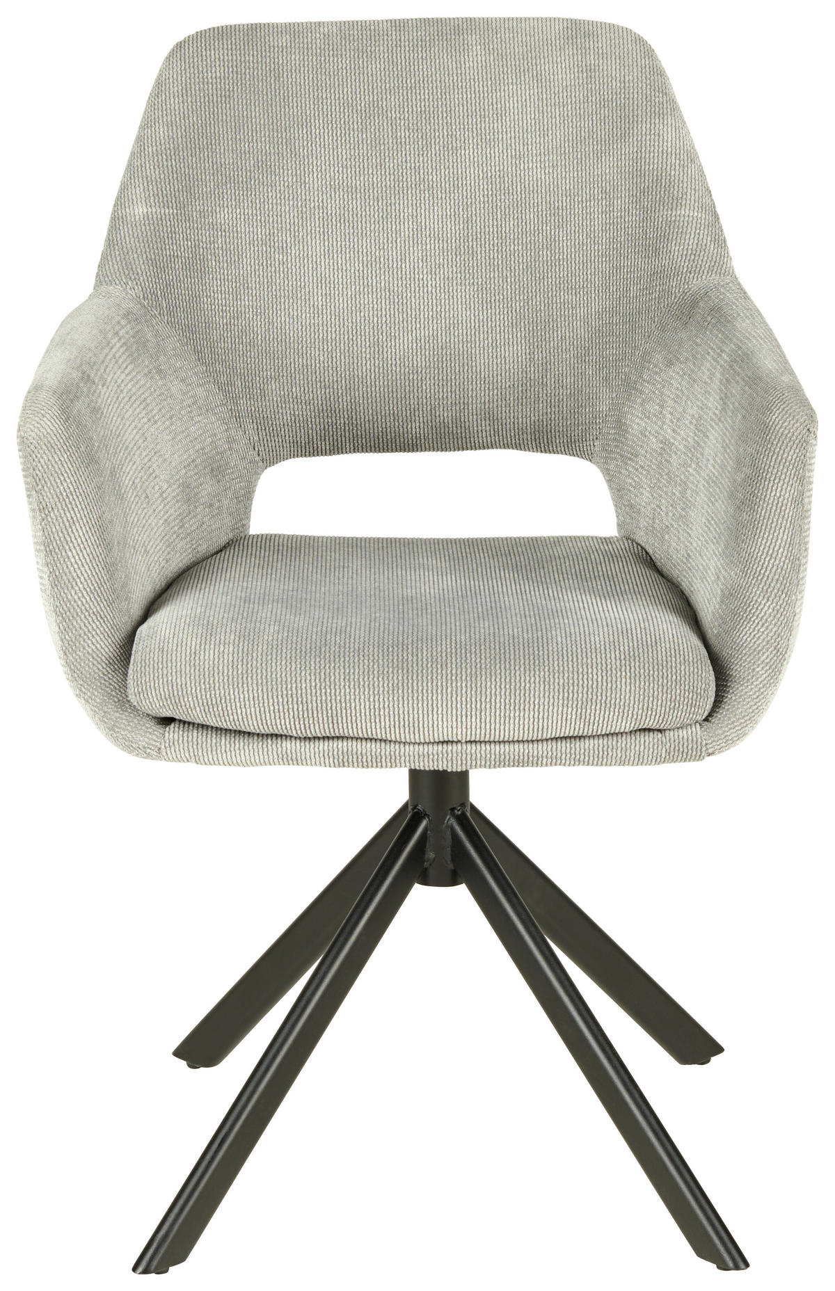ŽIDLE S PODRUČKAMI, železo, tkaná látka, černá, světle šedá - černá/světle šedá, Design, kov/textil (55,5/88/61cm) - Novel