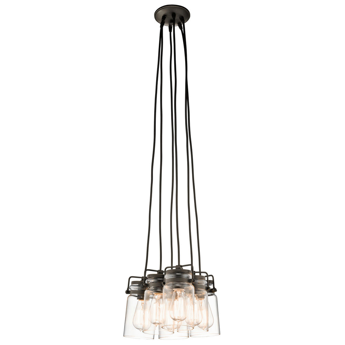 HÄNGELEUCHTE 30.5/25.3 cm    - Bronzefarben, Konventionell, Glas/Metall (30.5/25.3cm) - Elstead Lighting