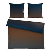 BETTWÄSCHE 3-teilig Satin 200/200 cm  - Blau/Gelb, Textil (200/200cm) - Novel