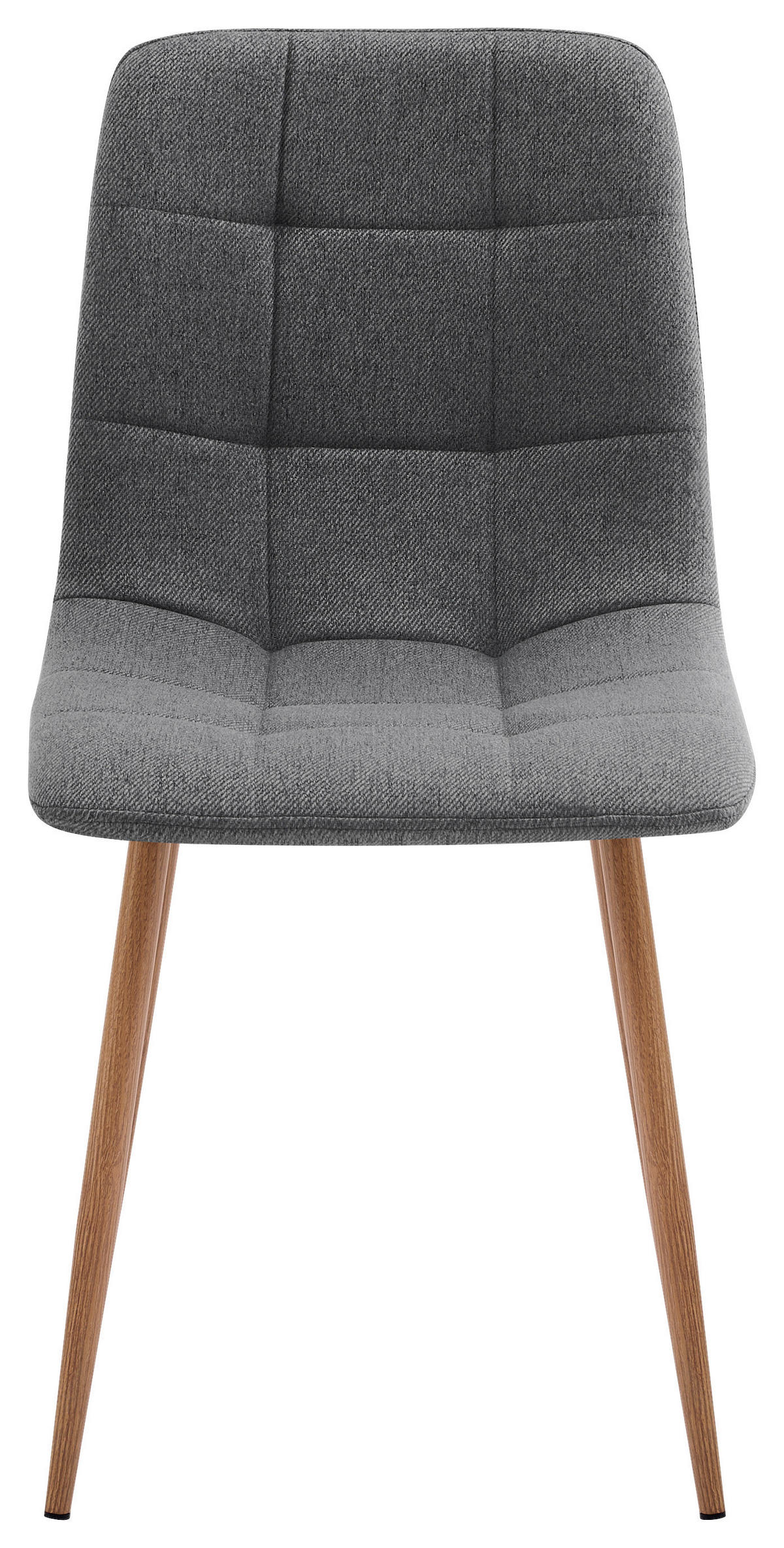 STUHL   Webstoff  Naturfarben, Dunkelgrau  - Dunkelgrau/Naturfarben, Design, Textil/Metall (45/87/55cm) - Stylife