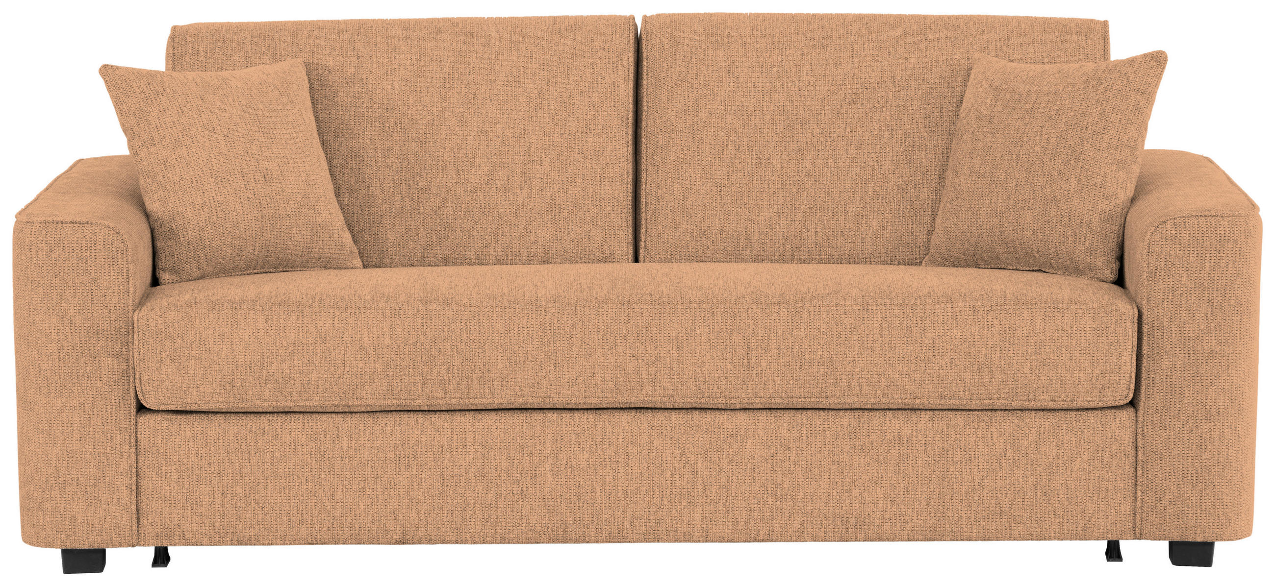 SCHLAFSOFA in Textil Kupferfarben  - Schwarz/Kupferfarben, Design, Kunststoff/Textil (205/83/100cm) - Livetastic