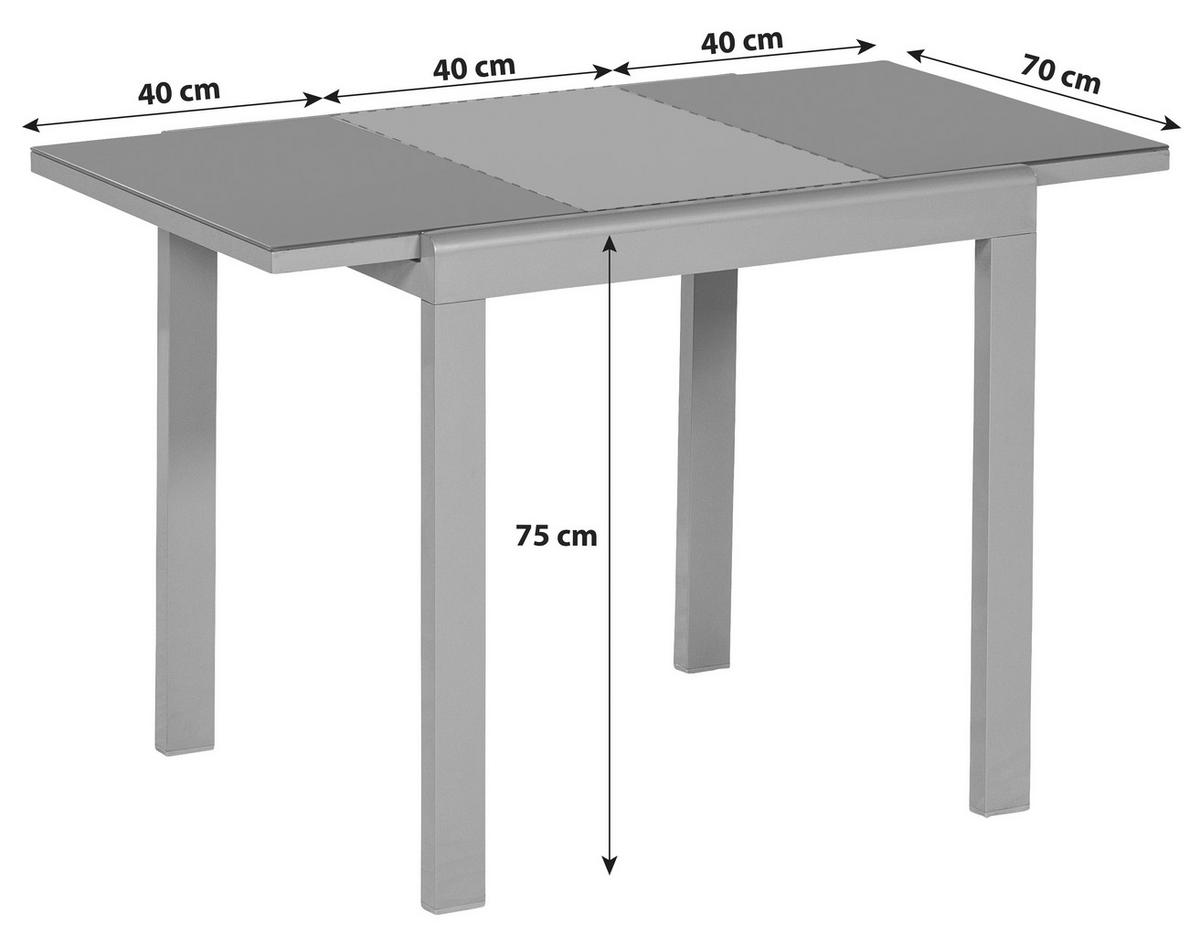 VRTNI SET   aluminij   srebrne barve črna, srebrne barve    - srebrne barve/črna, Moderno, kovina - Gardenson