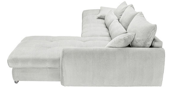 ECKSOFA Naturfarben Cord Zierkissen, Rückenkissen, Rücken echt  - Chromfarben/Naturfarben, KONVENTIONELL, Textil/Metall (335/225cm) - Carryhome