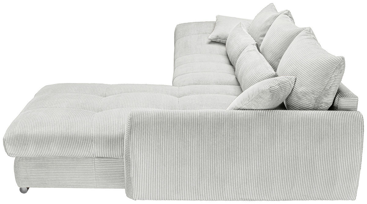 ECKSOFA Naturfarben Cord Zierkissen, Rückenkissen, Rücken echt  - Chromfarben/Naturfarben, KONVENTIONELL, Textil/Metall (335/225cm) - Carryhome
