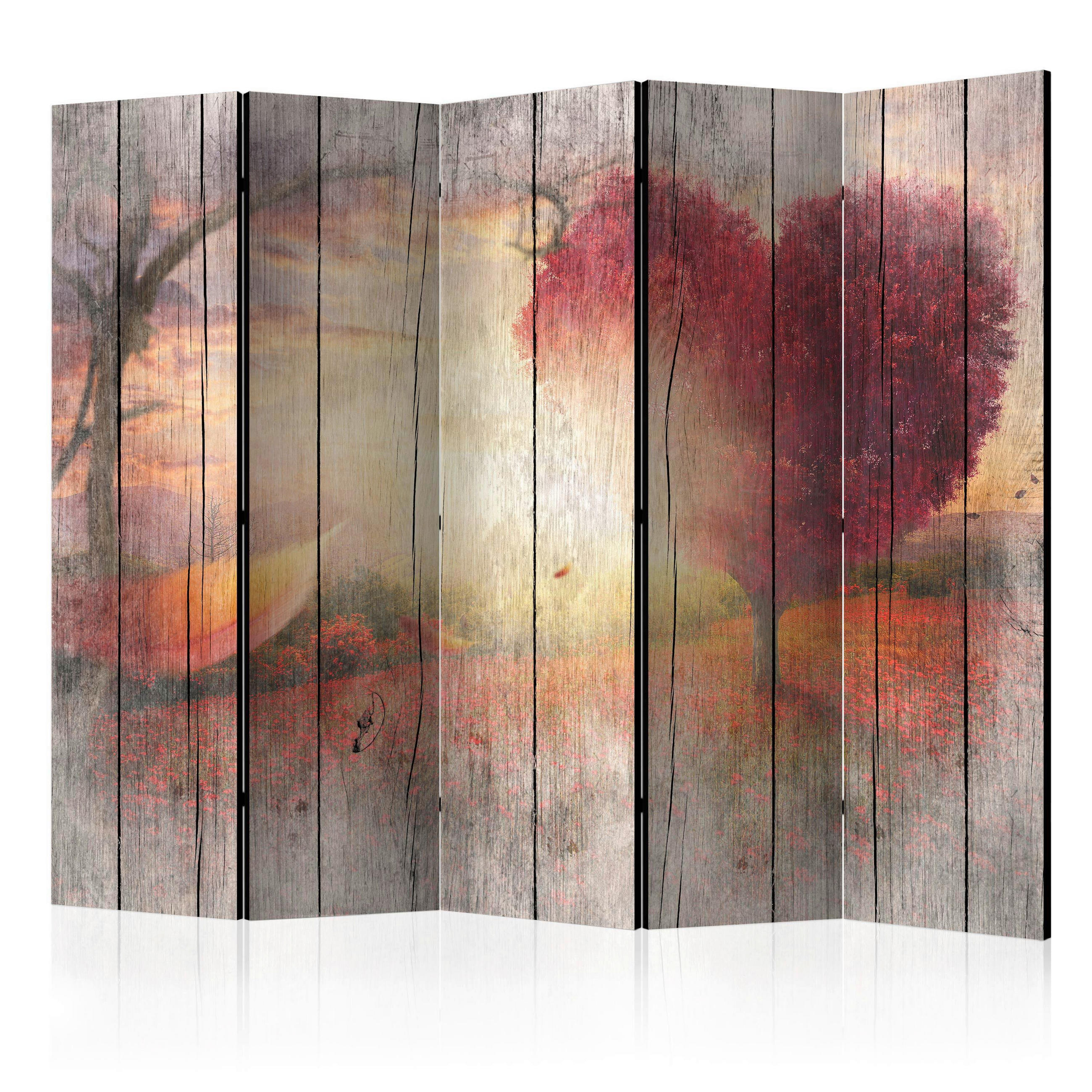PARAVENT mit 5  Flügel - Multicolor, Basics, Holz/Textil (225/172/3cm) - artgeist