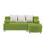 Ecksofa Grün, Beige Webstoff - Beige/Alufarben, Design, Kunststoff/Textil (195/153cm) - Carryhome Ecksofa Grün, Beige Webstoff - Beige/Alufarben, Design, Kunststoff/Textil (195/153cm) - Carryhome