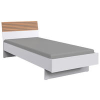 BETT 90/200 cm  in Weiss, Eiche Artisan   - Weiss/Eiche Artisan, Modern, Holzwerkstoff (90/200cm) - Carryhome