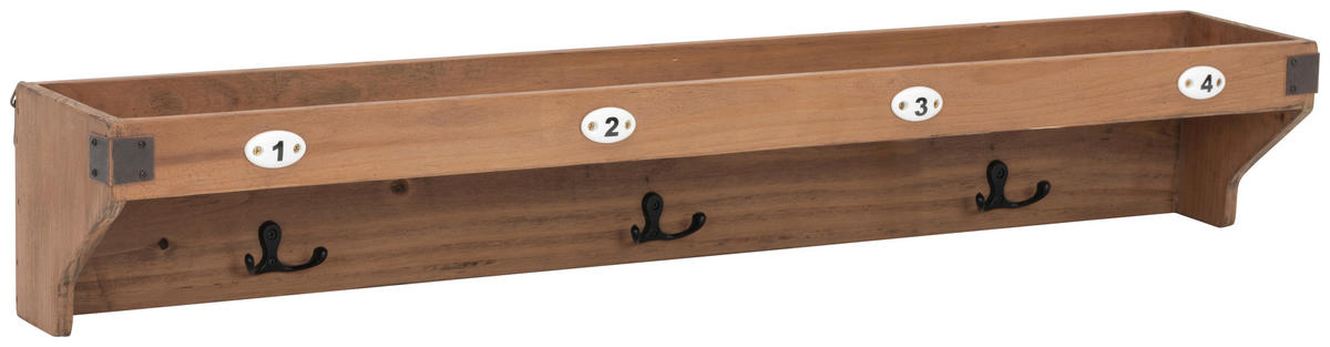 GARDEROBENLEISTE  in Tanne massiv  - LIFESTYLE, Holz/Metall (80/13/14cm) - Livetastic