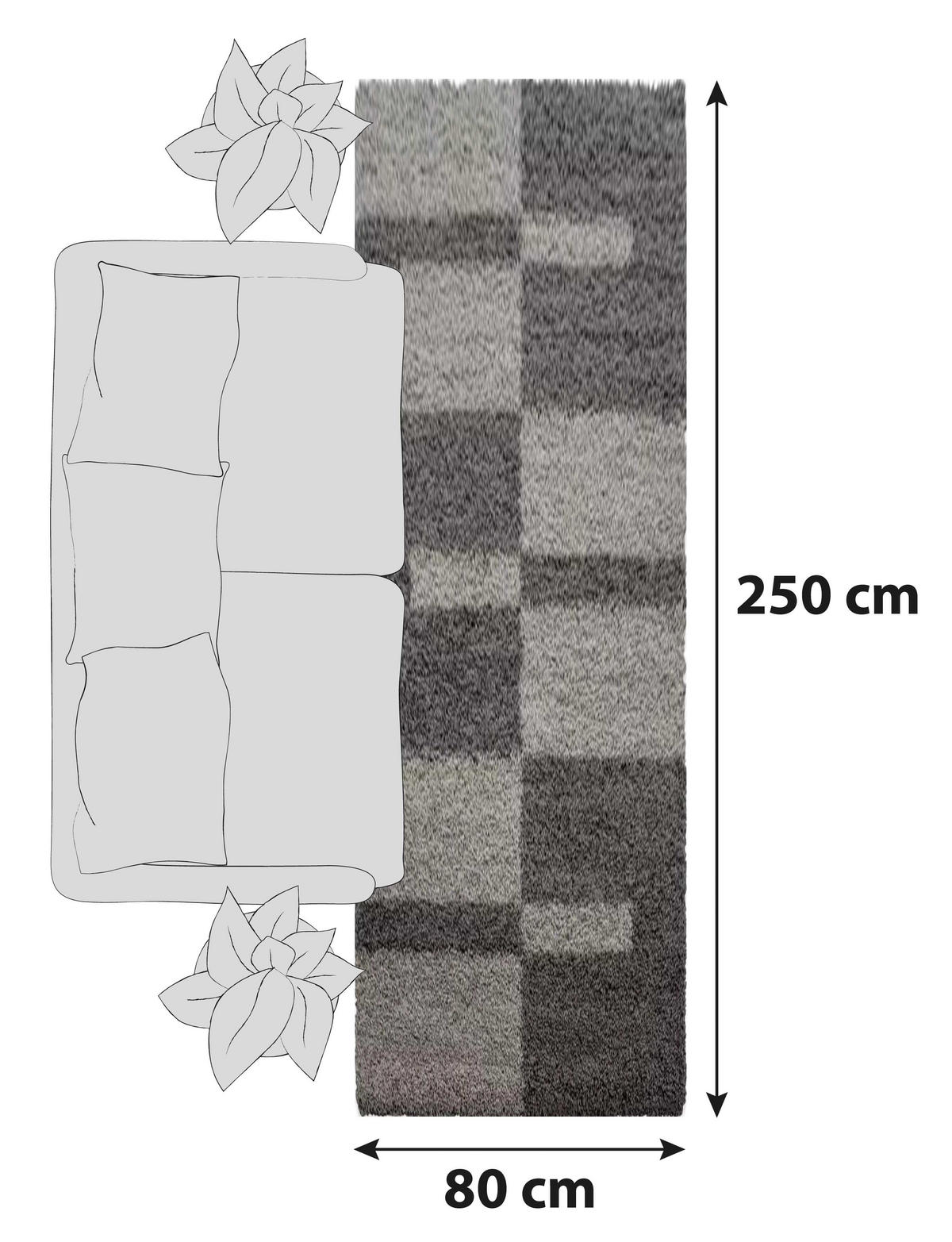 LÖPARE 80/250 cm Gala 2505  - taupe, Design, textil (80/250cm) - Novel