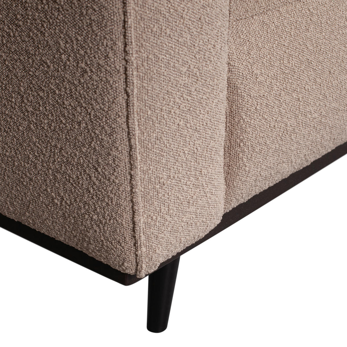 3-SITZER-SOFA Statement Bouclé Beige  - Beige, Design, Holz/Textil (230/77/93cm) - Livetastic