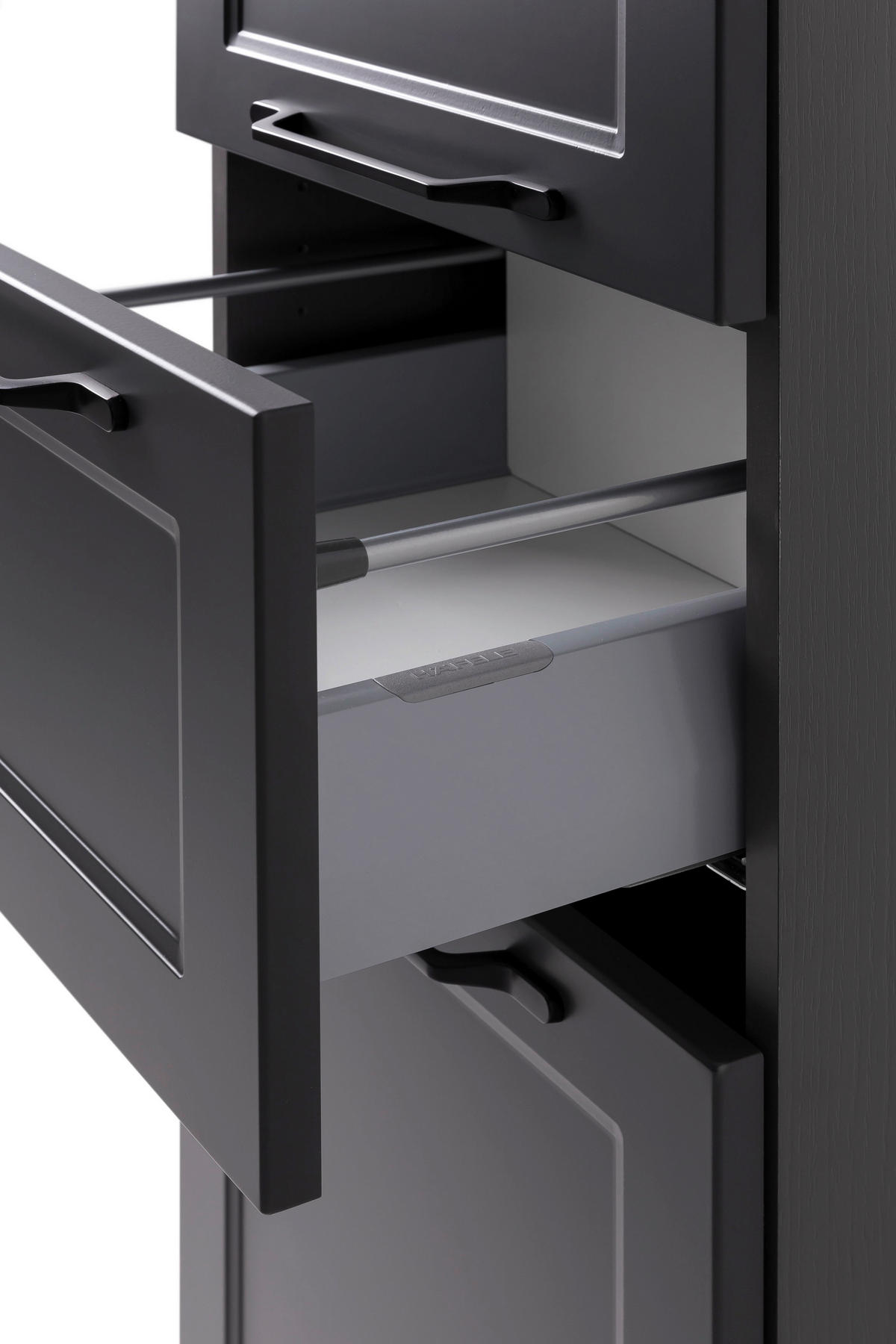 MIDISCHRANK 40/135/35 cm  - Eichefarben/Schwarz, KONVENTIONELL, Holzwerkstoff/Kunststoff (40/135/35cm) - Xora