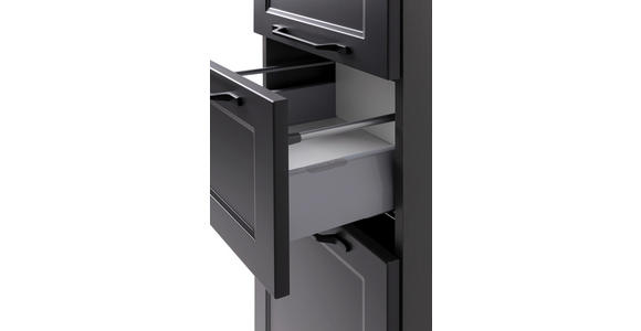MIDISCHRANK 40/135/35 cm - Eichefarben/Schwarz, KONVENTIONELL, Holzwerkstoff/Kunststoff (40/135/35cm) - Xora