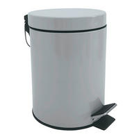 TRETEIMER 3 l  Metall  - Hellgrau/Schwarz, Basics, Kunststoff/Metall (17/25cm)