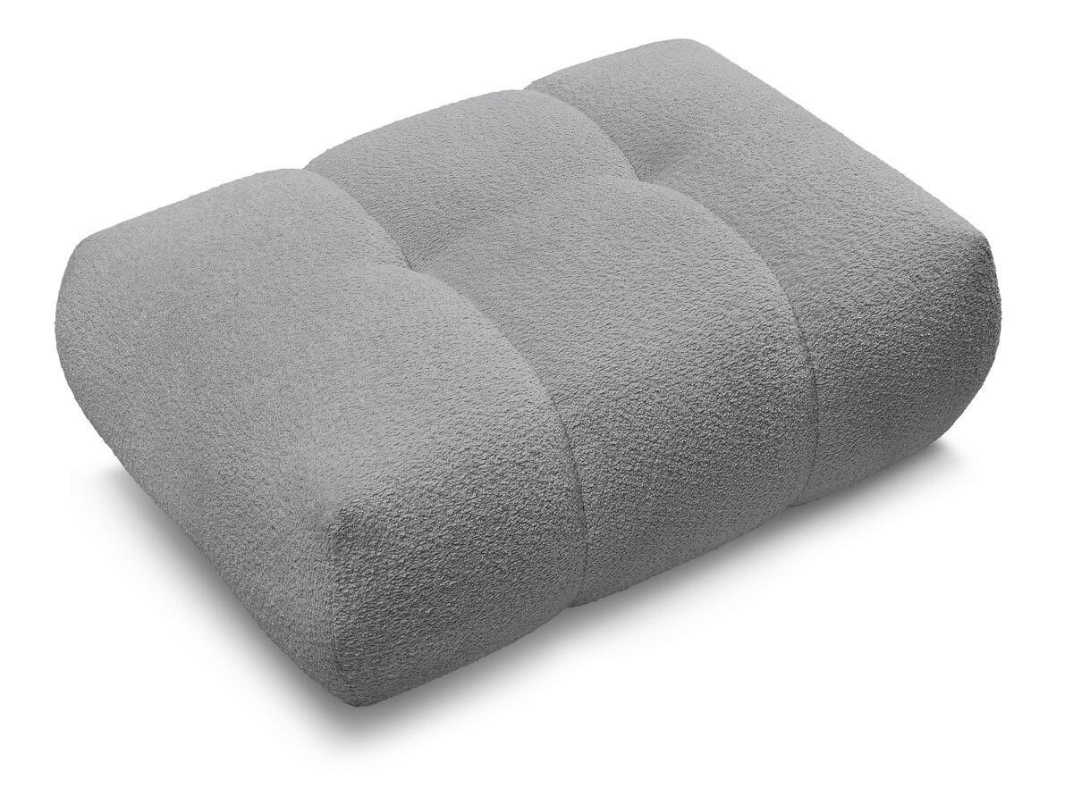 HOCKER FUJI  Bouclé Dunkelgrau  - Dunkelgrau/Schwarz, MODERN, Kunststoff/Textil (112/44/80cm)