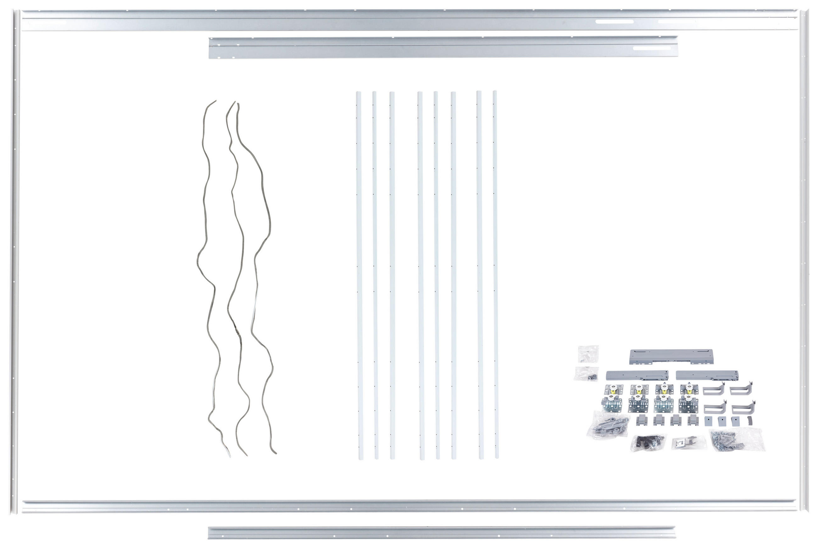 MONTÁŽNÍ BALÍČEK, barvy hliníku,  - barvy hliníku, Konvenční, kov/plast (360/242cm) - Hom`in