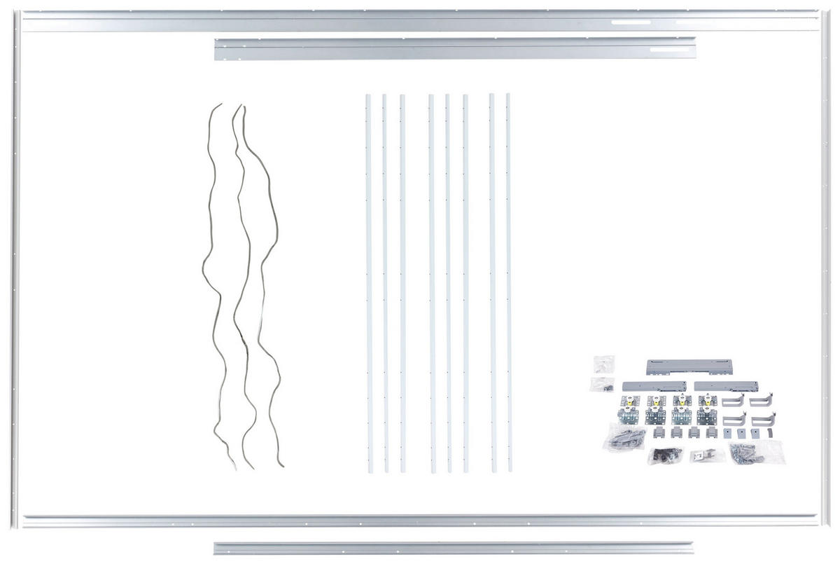 MONTAGEPAKET   - Alufarben, KONVENTIONELL, Kunststoff/Metall (360/242cm) - Hom`in