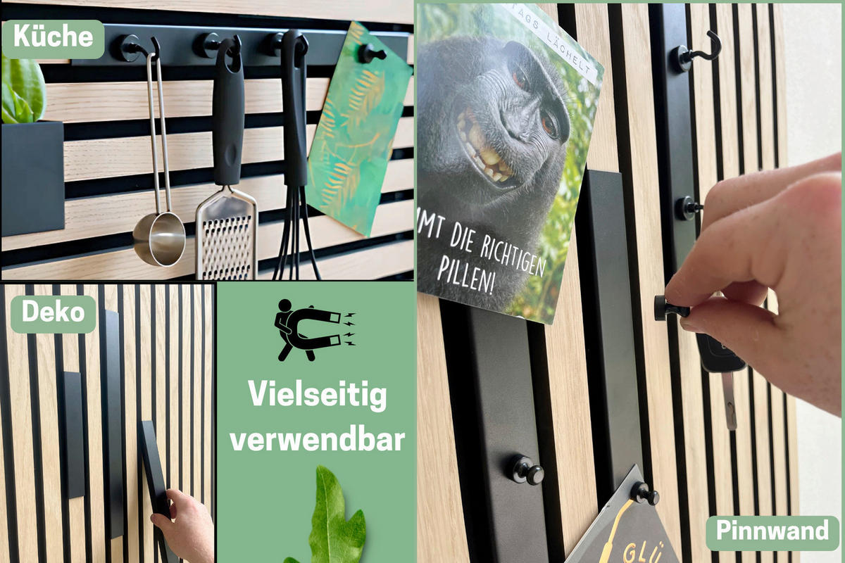 Akustikpaneel-Zubehör  - Schwarz, Basics, Metall (60qm)