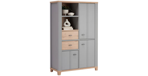 HIGHBOARD 95/148/40 cm  - Graphitfarben/Eiche Artisan, Basics, Holzwerkstoff/Kunststoff (95/148/40cm) - Hom`in