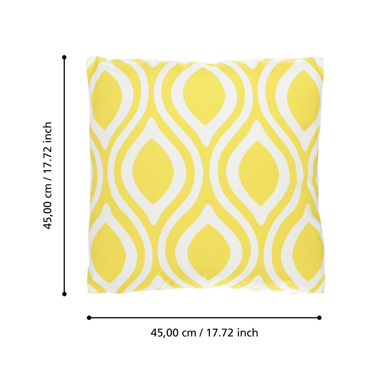 ZIERKISSEN  45/45 cm   - Orange/Weiß, Basics, Textil (45/45cm) - Eglo