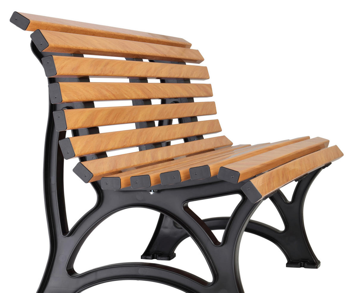 GARTENBANK 150/80/64 cm   - Hellbraun/Dunkelbraun, Basics, Kunststoff (150/80/64cm) - Modante