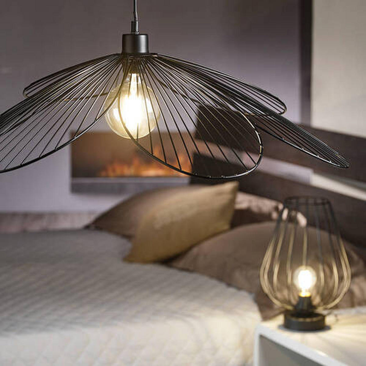 ZÁVĚSNÉ SVÍTIDLO, 83/107 cm  - černá, Design, kov (83/107cm)