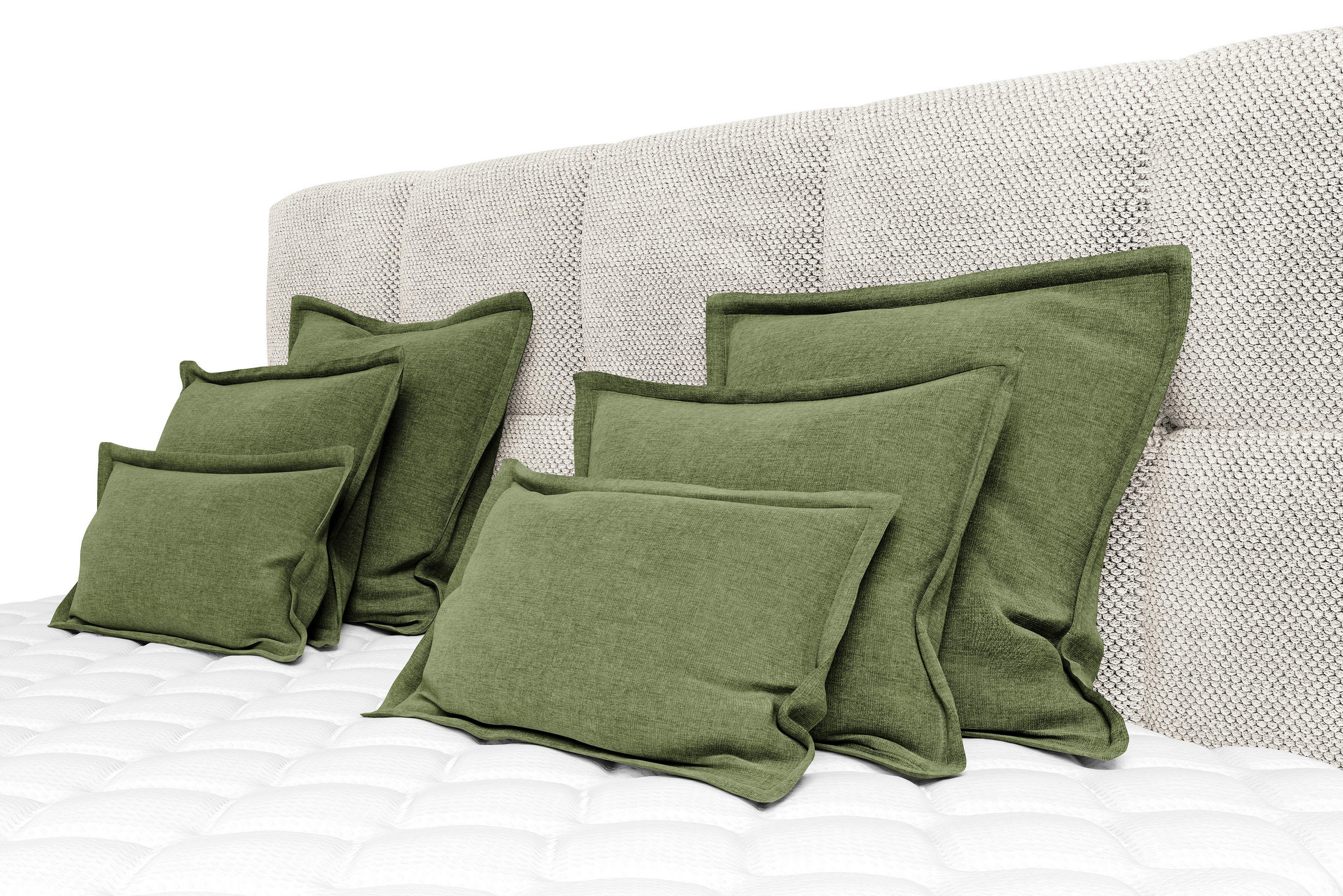 ZIERKISSENSET   70-50/60-25/10 cm  - Grün, Modern, Textil (70-50/60-25/10cm) - MID.YOU