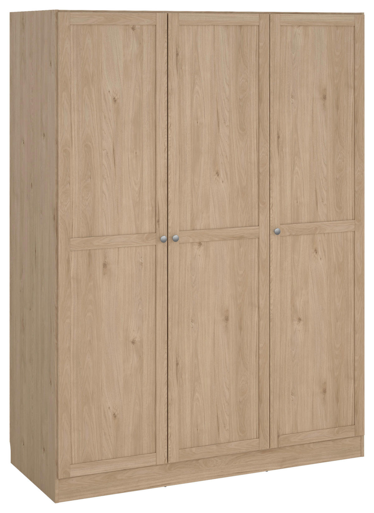 NYÍLÓAJTÓS SZEKRÉNY tölgyfa  - ezüst/tölgyfa, Modern, faalapú anyag/fém (147/200/61,7cm) - MID.YOU