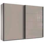 SCHWEBETÜRENSCHRANK  in Graphitfarben, Sahara  - Schwarz/Graphitfarben, Design, Glas/Holzwerkstoff (270/208/65cm) - Carryhome