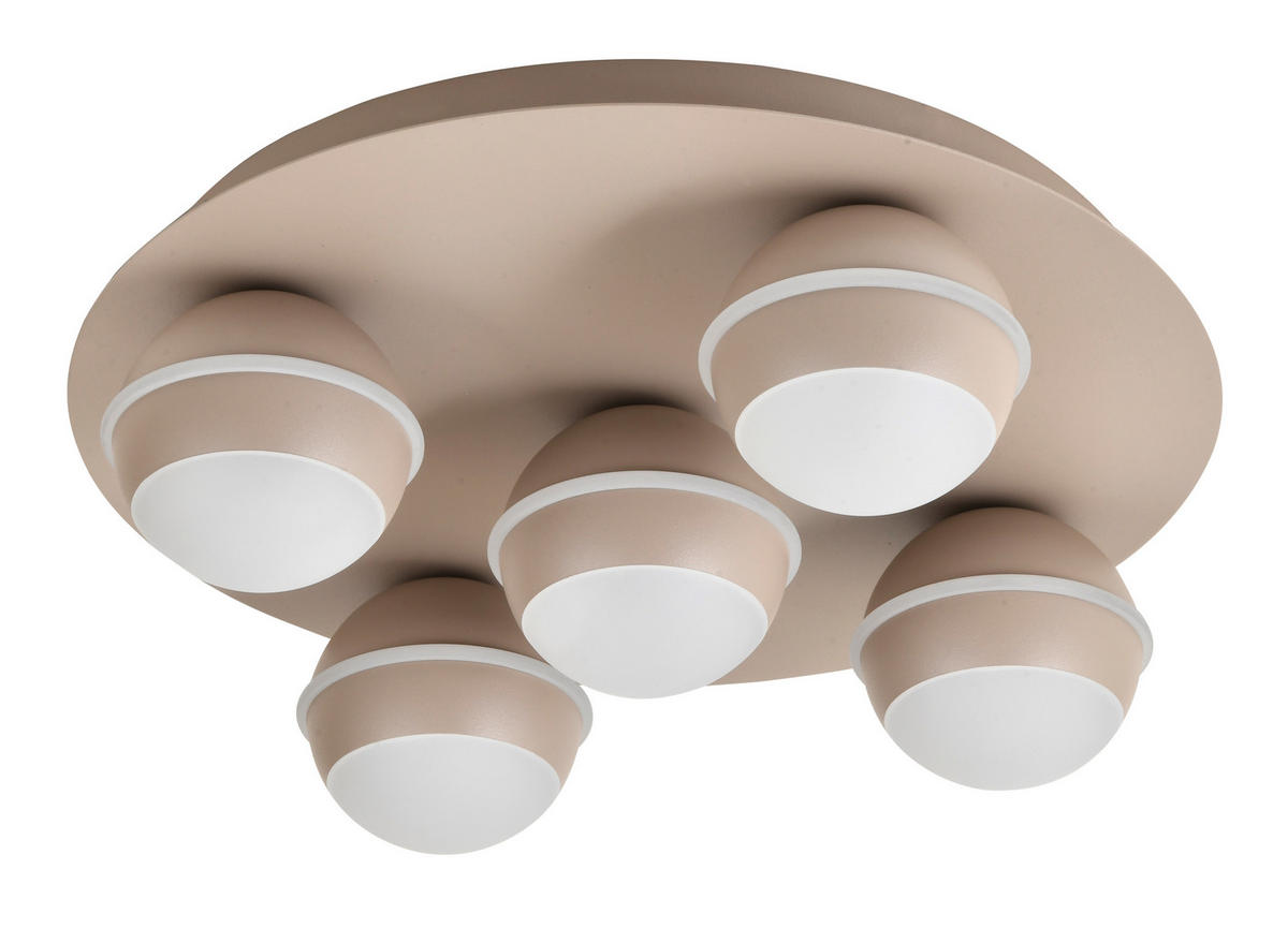 LED-DECKENLEUCHTE Biarritz 40/40/14 cm  - Sandfarben, Design, Kunststoff/Metall (40/40/14cm)