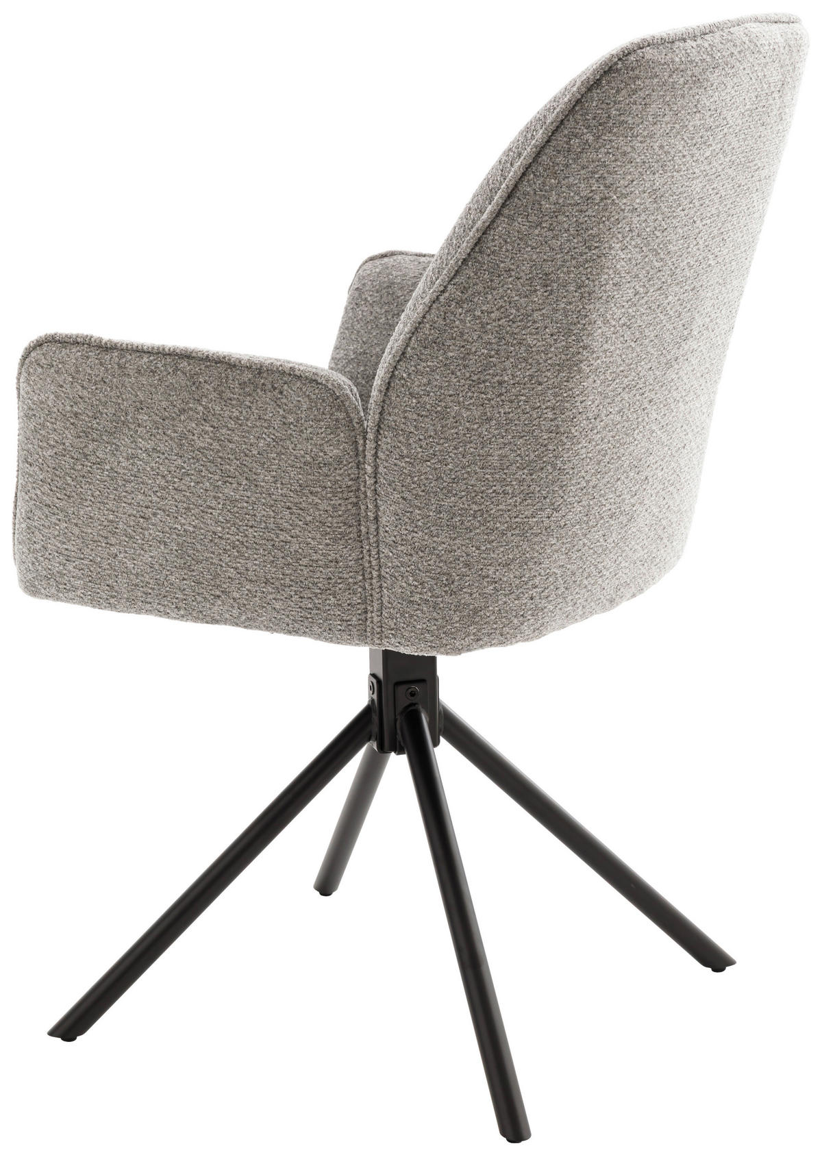 ARMLEHNSTUHL  in Eisen Struktur  - Schwarz/Grau, Design, Textil/Metall (59/88/63cm) - Carryhome