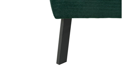 ECKSOFA Waldgrün Feincord - Waldgrün/Schwarz, Design, Textil/Metall (205/280cm) - Xora