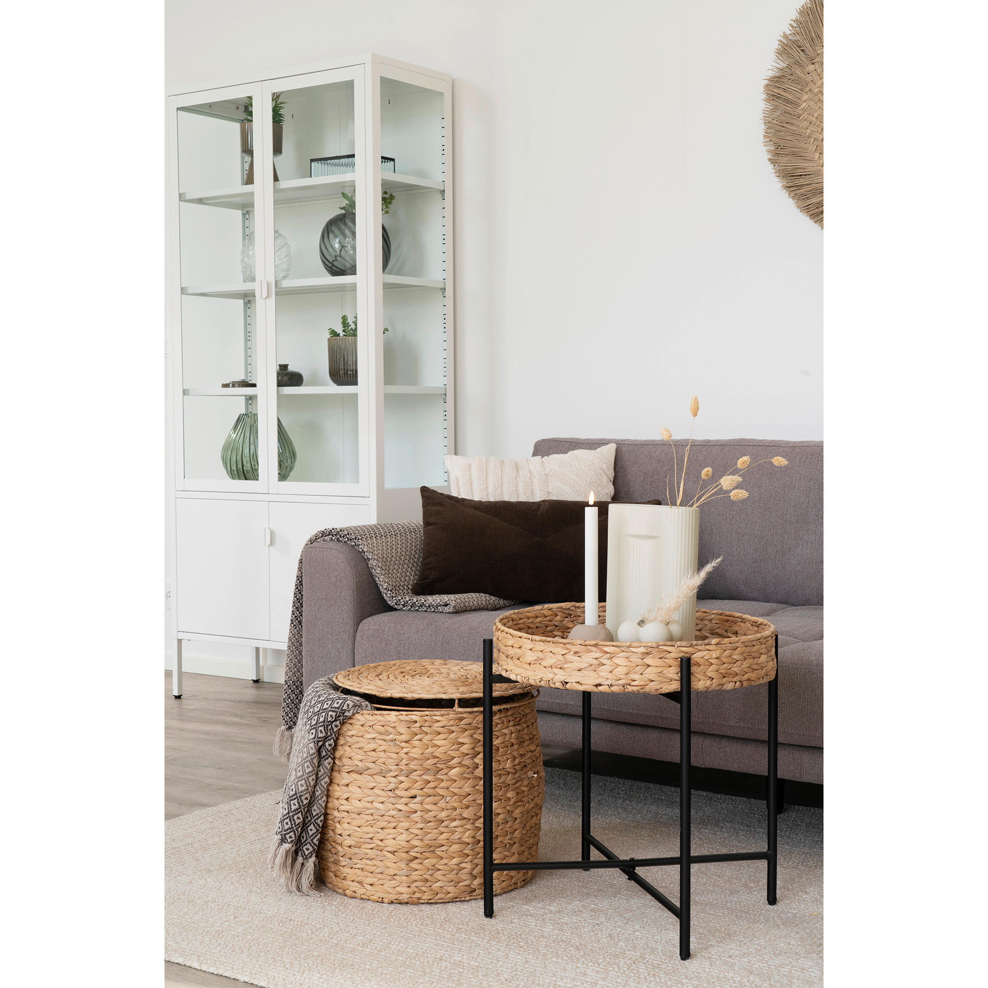 BEISTELLTISCH Wasserhyazinthe Hellbraun  - Hellbraun, Design, Holz (43/34/43cm)